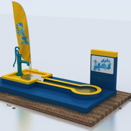 Deep Surface Well with a Hand Pump